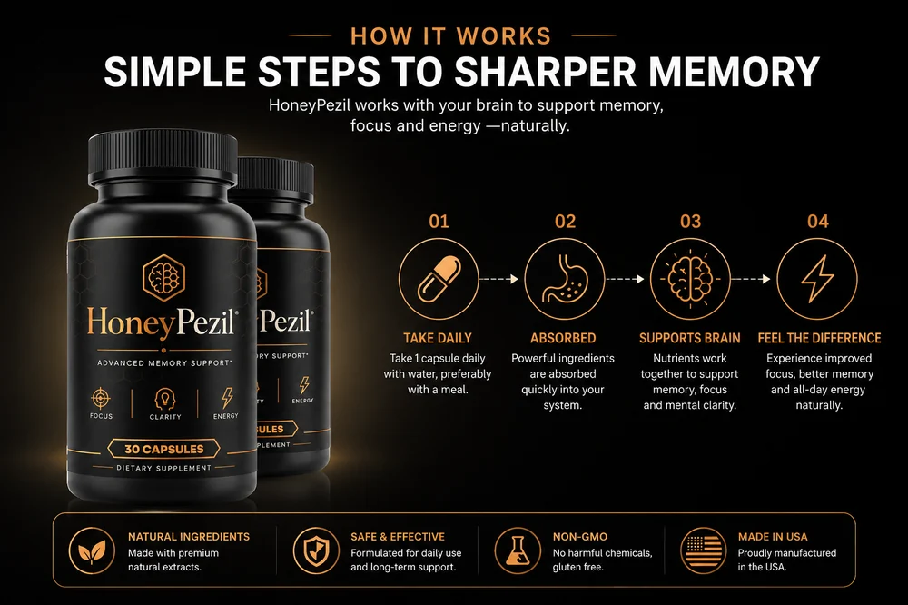 Honeypezil cognitive focus and memory support capsules
